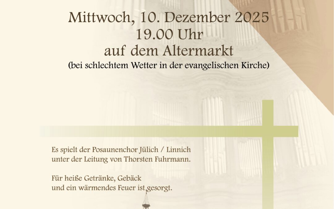 Offenes Adventsliedersingen mit dem Posaunenchor